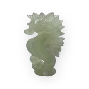 5” Green Fluorite Seahorse Carving